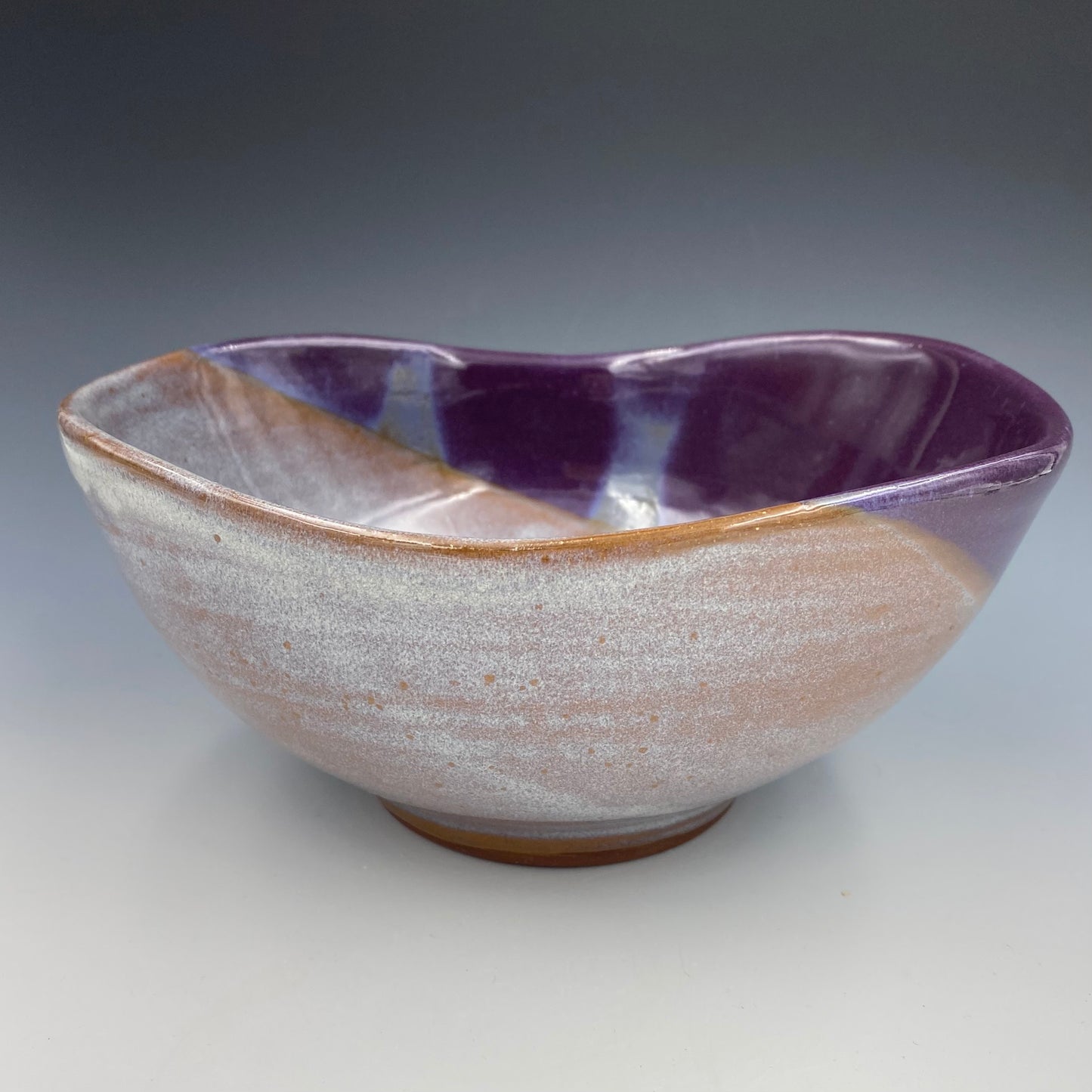 Curvy Bowls / Purple Grey & Brown